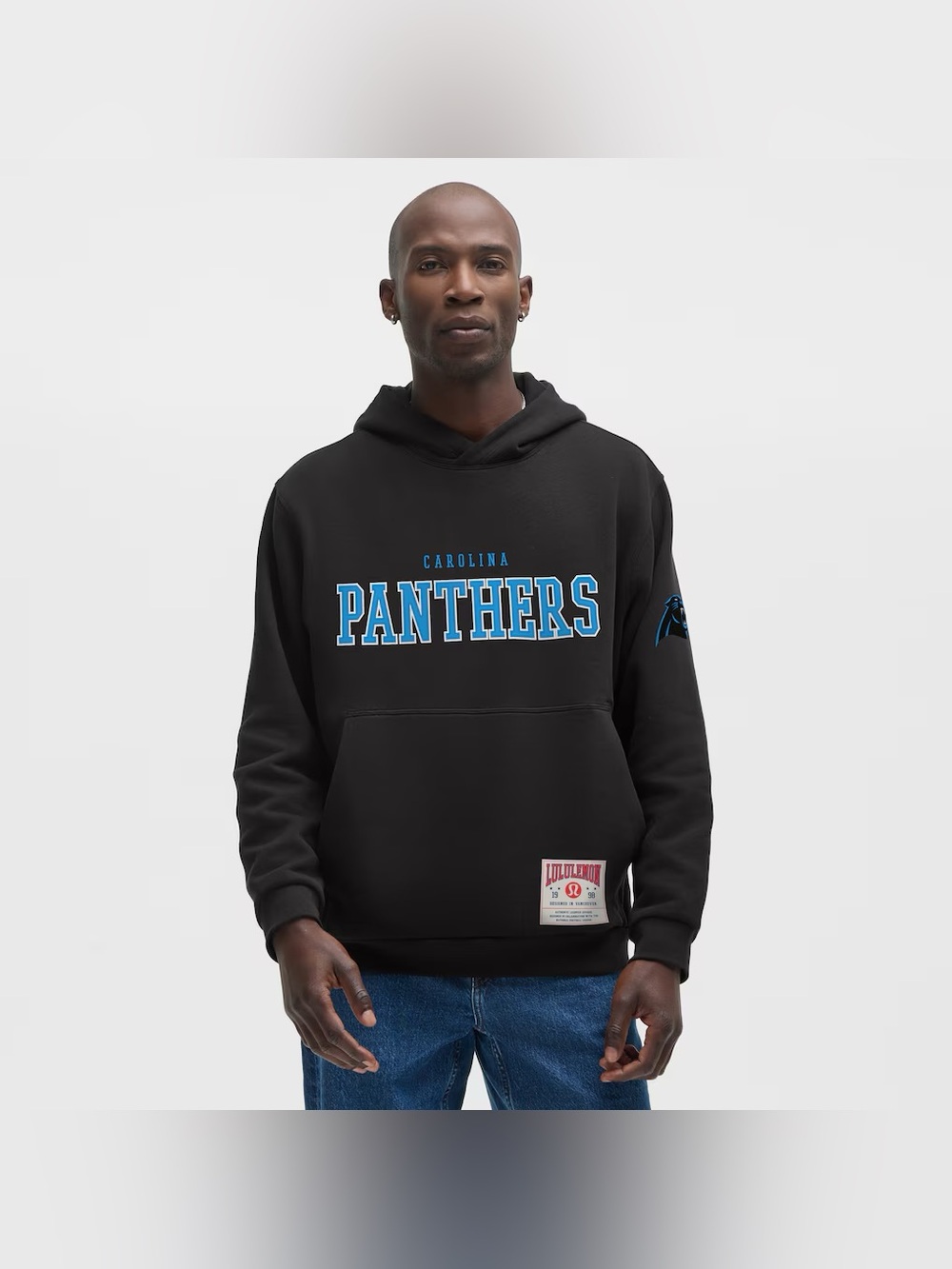 Men's lululemon Black Carolina Panthers Steady State Pullover Hoodie Black Large